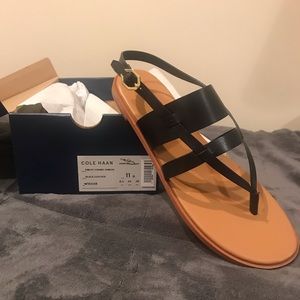 Cole Haan Black/tan sandals